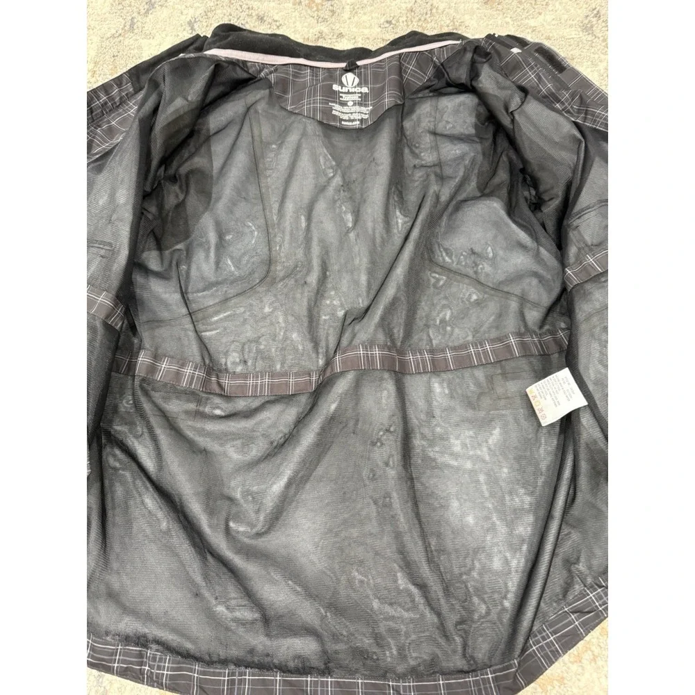 SUNICE TYPHOON Gray Black Plaid Poly Golf Full Zip Jacket‎ Size Medium